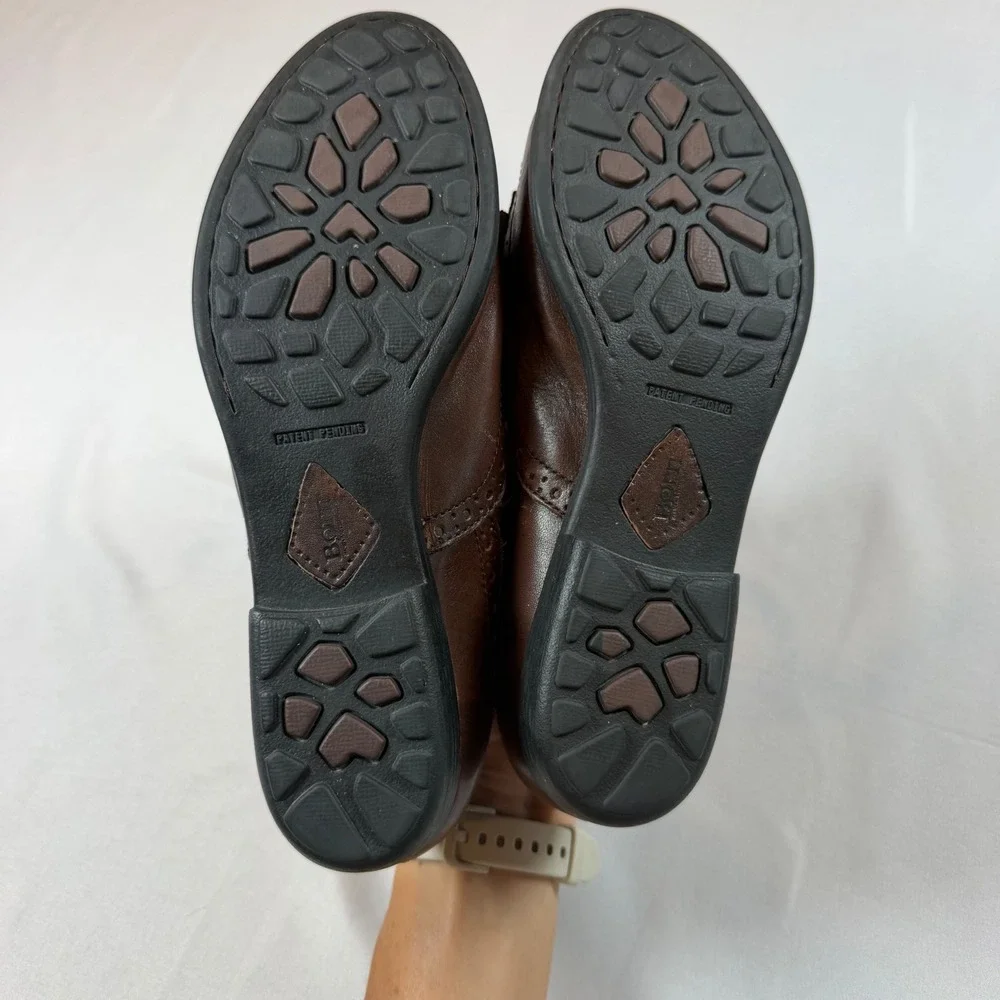 Born Brown Boylenn Leather Kiltie Tassel Loafers Wingtip Brogue Shoes Sz 7.5 Vtg